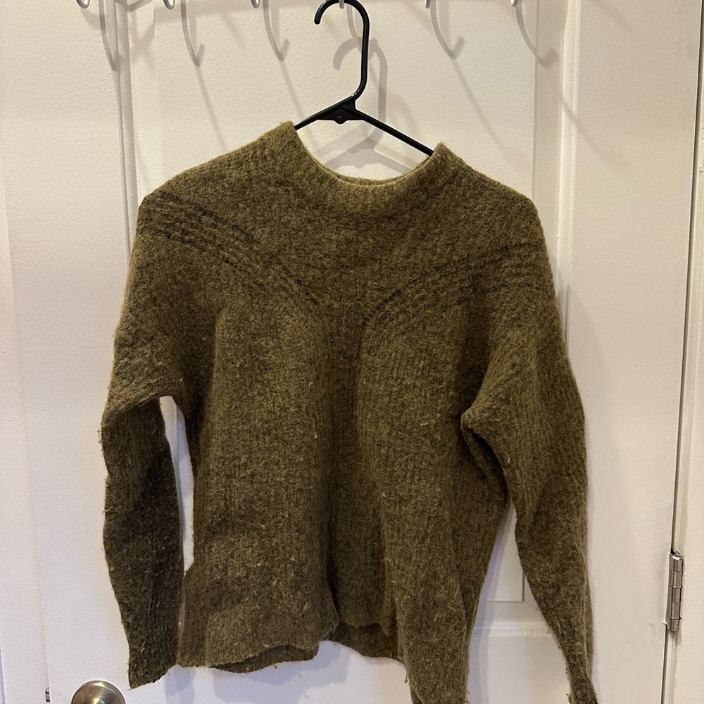 Madewell Olive Crew Neck Sweater